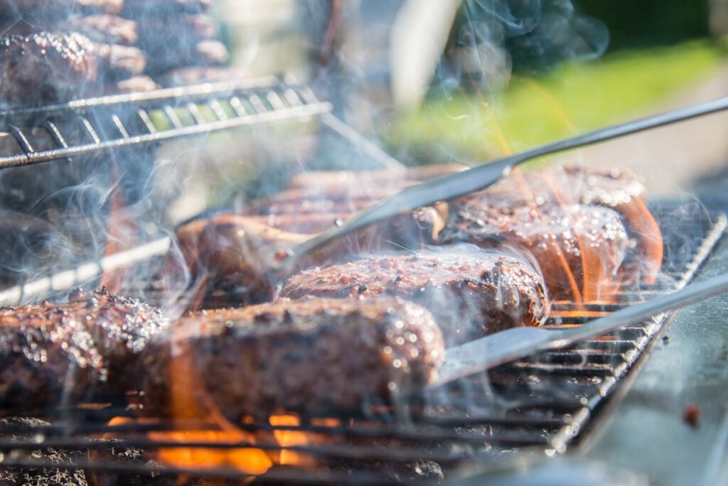 grigliata con barbecue da giardino